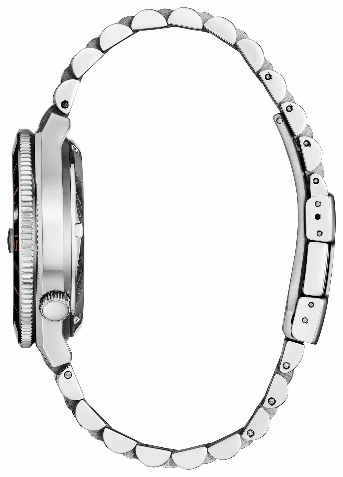 Citizen TSUYOSA Shore "Time Slip" Black Dial Stainless Steel Bracelet NJ0238-57E