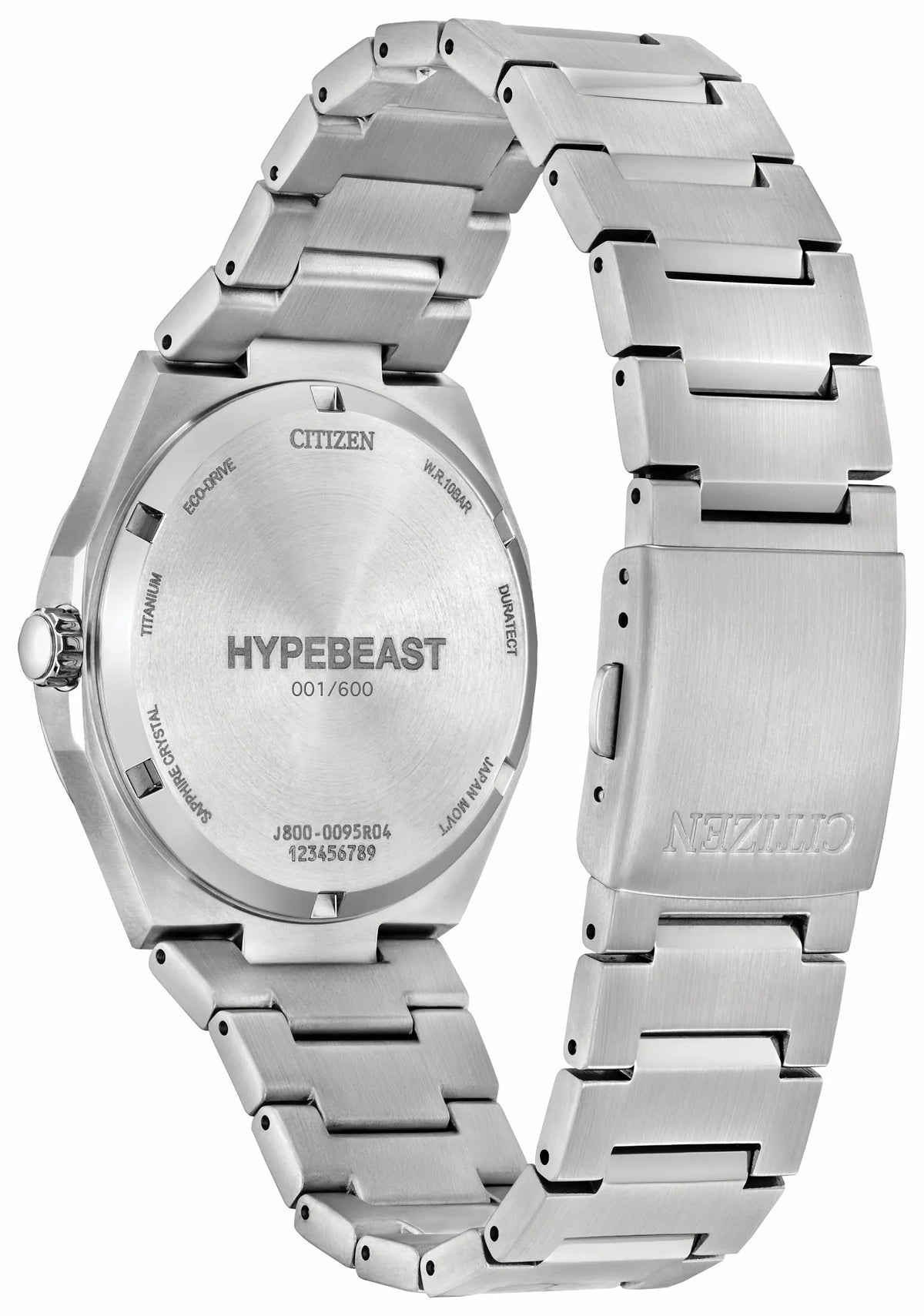 Citizen Zenshin Three-hand x Hypebeast Silver-Tone Dial Super Titanium with Duratect Platinum Bracelet AW0138-59A