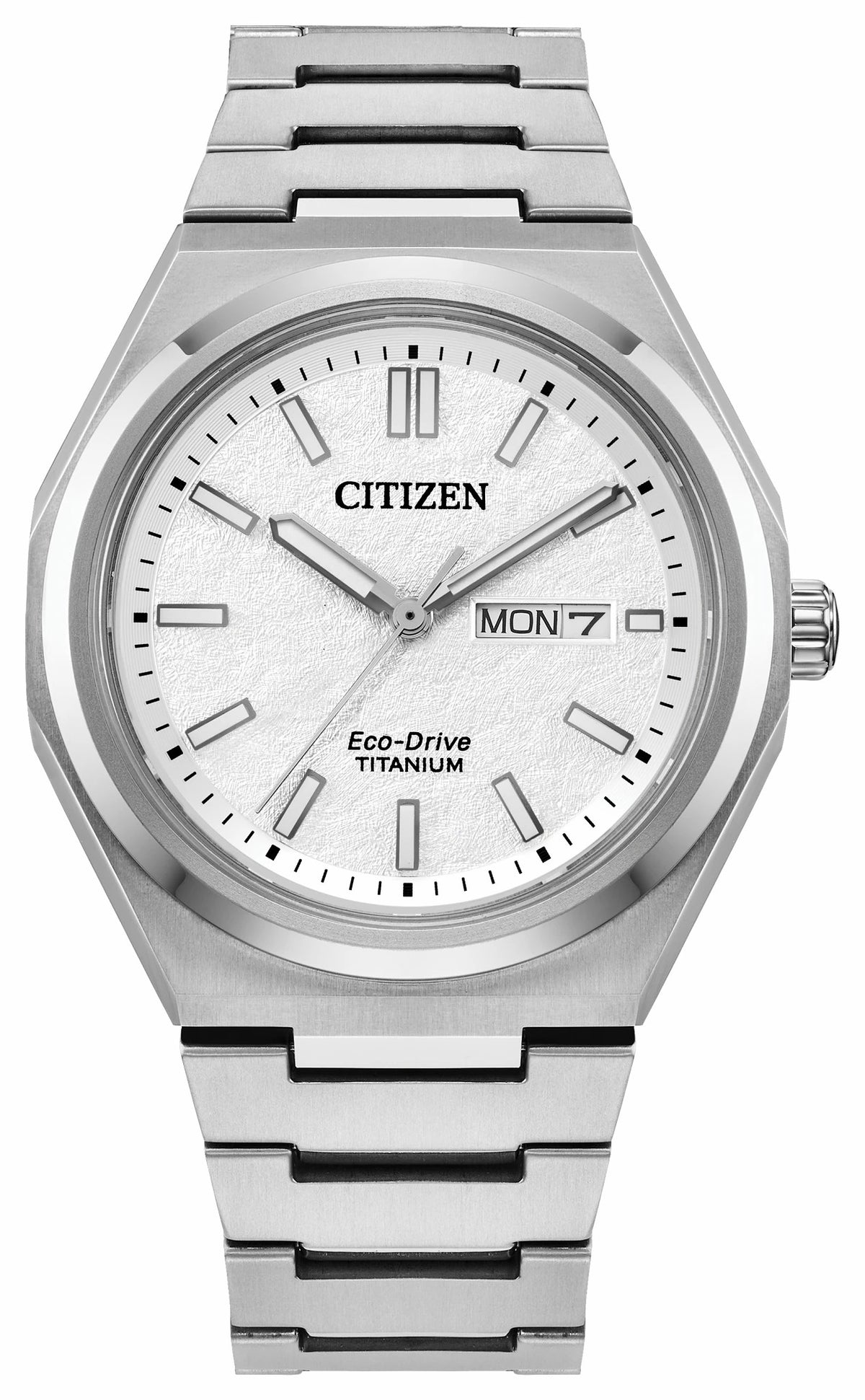 Citizen Zenshin Three-hand White Dial Super Titanium Bracelet AW0130-85A