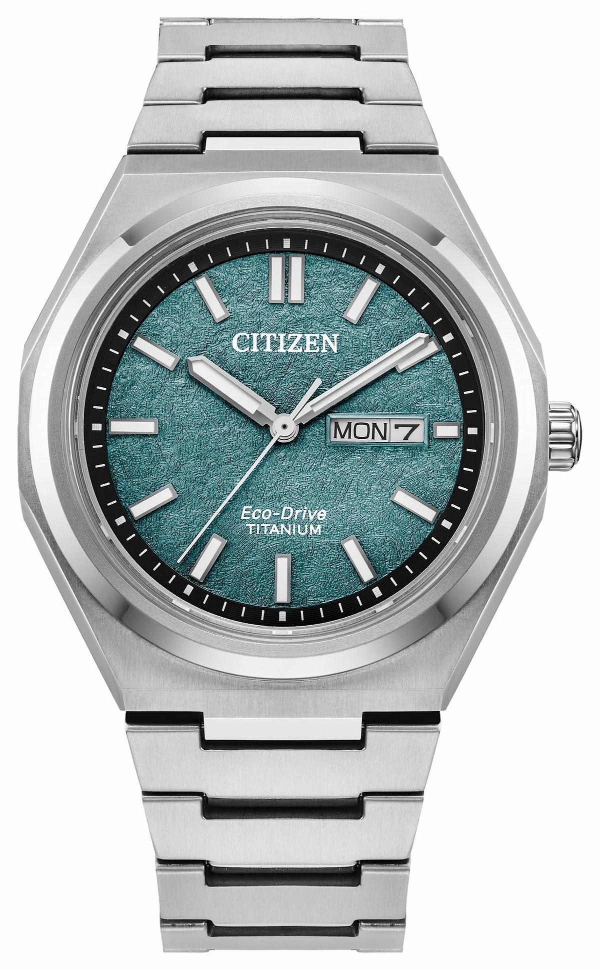 Citizen Zenshin Three-hand Green Dial Super Titanium Bracelet AW0130-85X