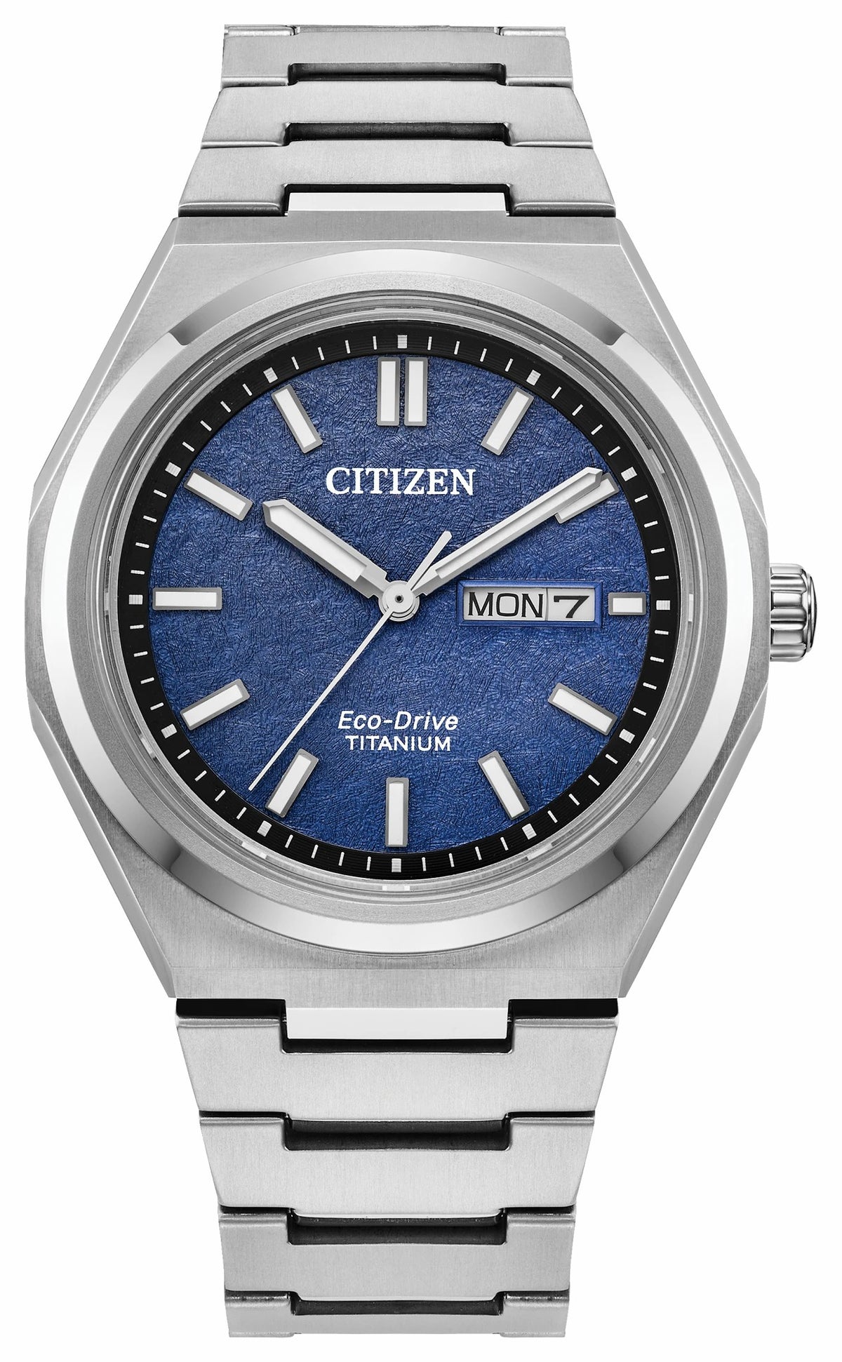 Citizen Zenshin Three-hand Blue Dial Super Titanium Bracelet AW0130-85L