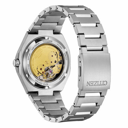 Citizen Zenshin Mechanical Blue Dial Super Titanium Bracelet NJ0180-80L