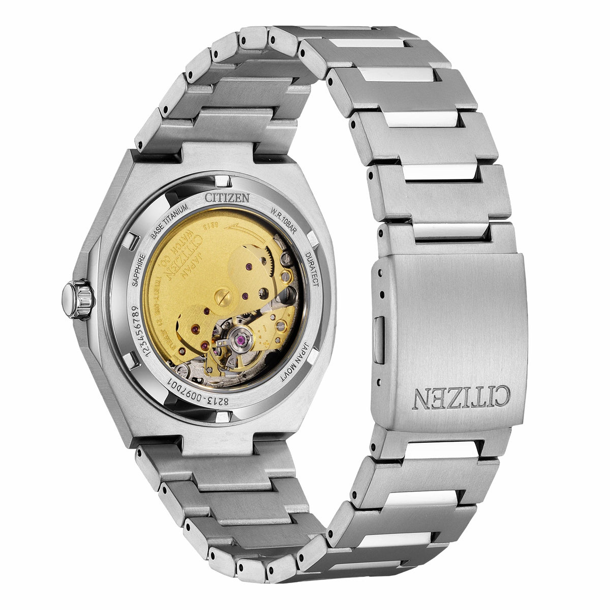 Citizen Zenshin Mechanical White Dial Super Titanium Bracelet NJ0180-80A
