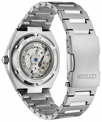 Citizen Zenshin 60 Mechanical Beige Dial Super Titanium Bracelet NK5020-58P