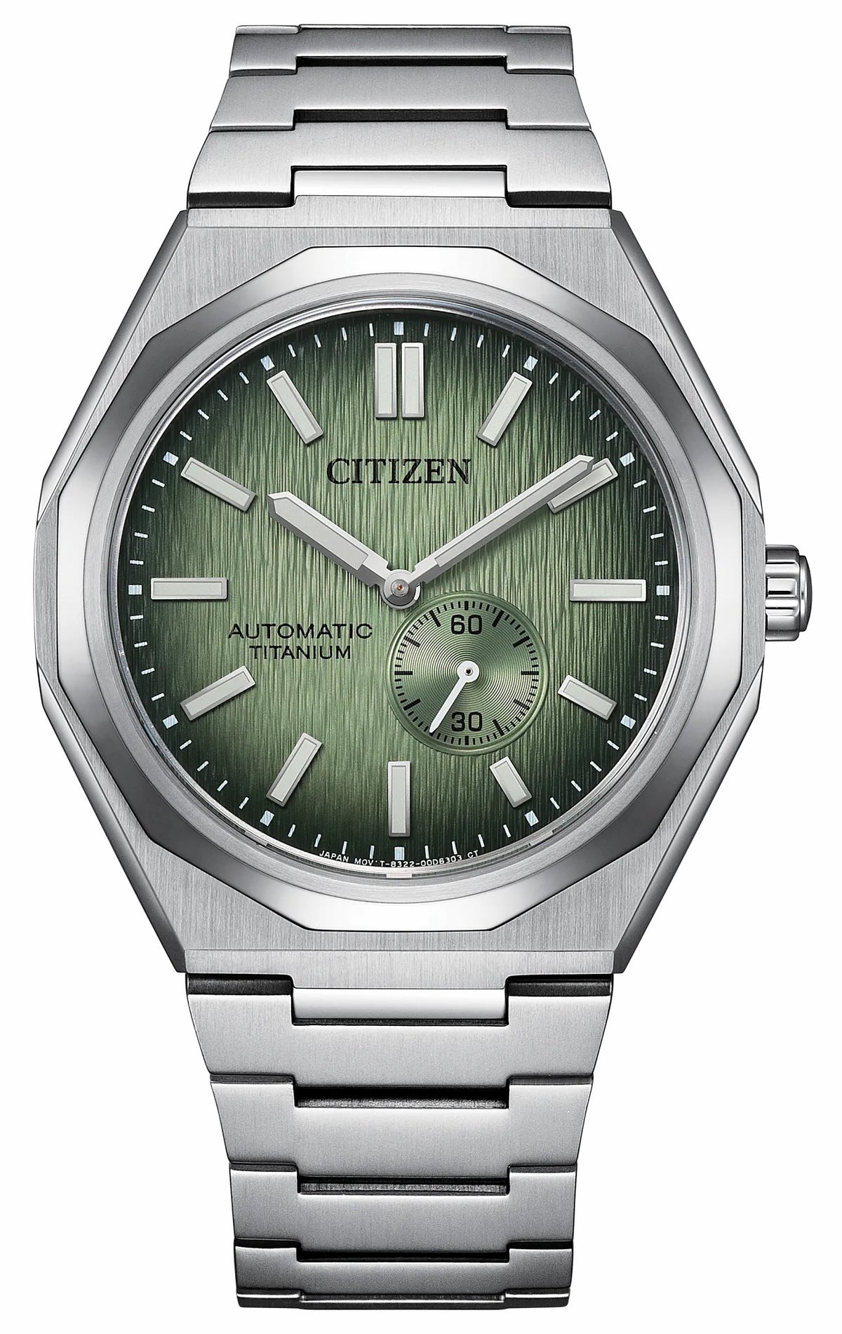 Citizen Zenshin 60 Mechanical Green Dial Super Titanium Bracelet NK5020-58X