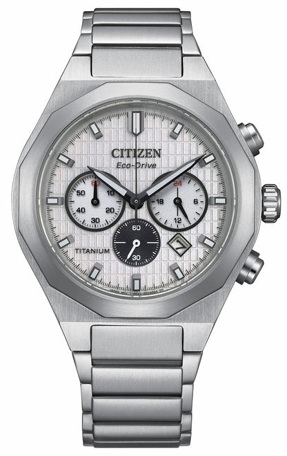 Citizen Zenshin Senkei White Dial Super Titanium Bracelet CA4690-51A