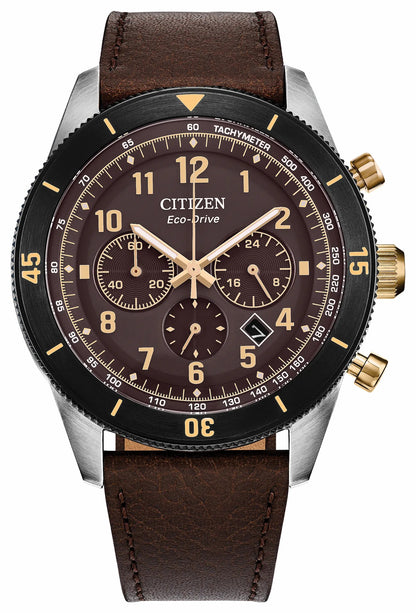 Citizen Terra Force Brown Dial Leather Strap CA4746-08X