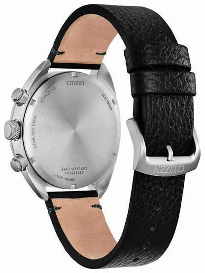 Citizen Sport Casual Green Dial Leather Strap CA7041-07X