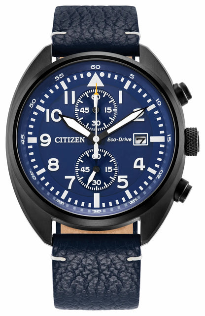 Citizen Sport Casual Blue Dial Leather Strap CA7048-08L