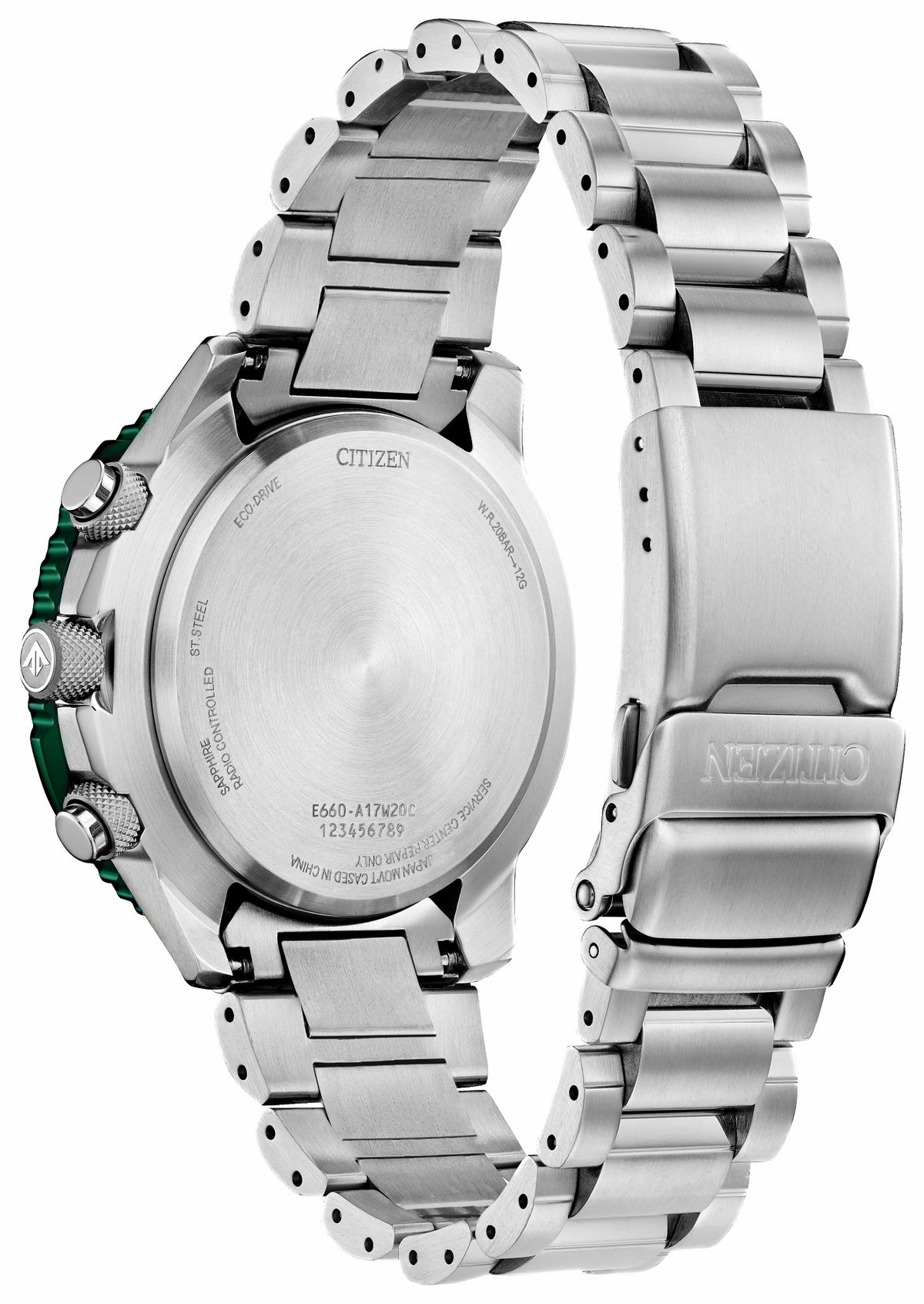 Citizen Promaster Air A-T Green Dial Stainless Steel Bracelet CB5004-59W