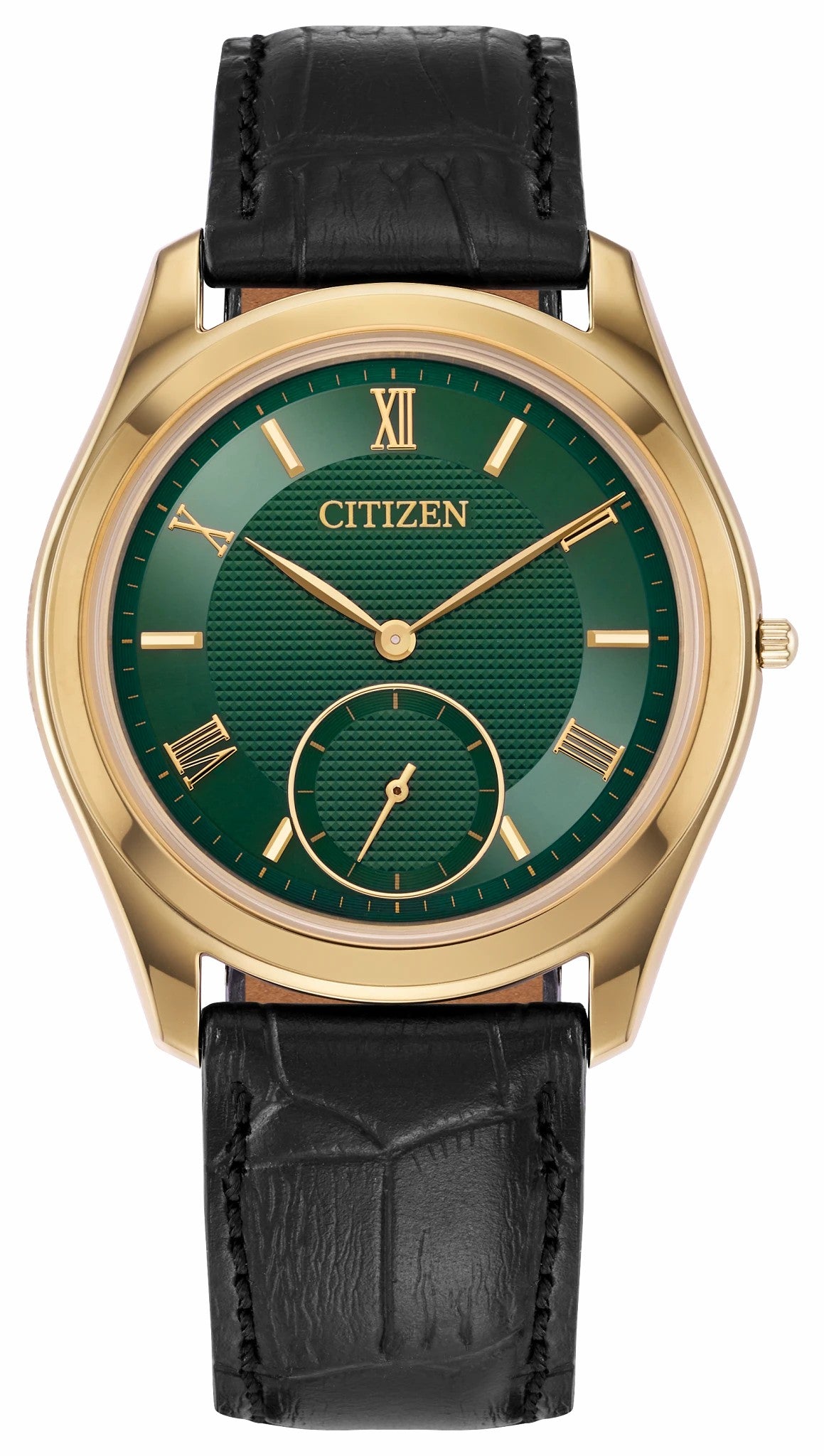 Citizen Eco-Drive One Green Dial Crocodile Strap AQ5022-02W
