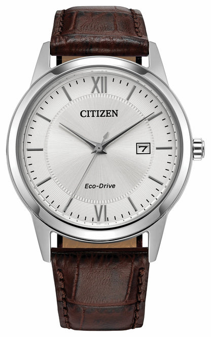 Citizen Classic Silver-Tone Dial Leather Strap AW1780-25A
