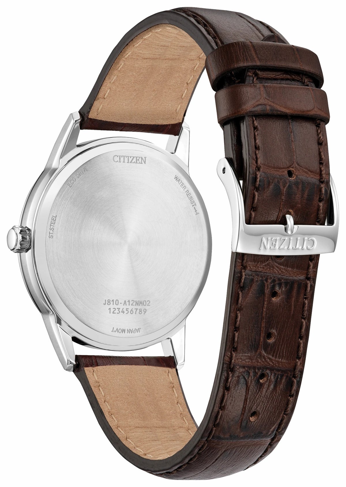 Citizen Classic Silver-Tone Dial Leather Strap AW1780-25A