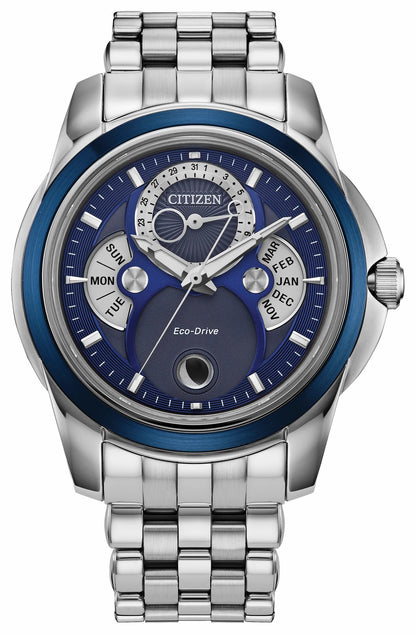 Citizen Calendrier Blue Dial Stainless Steel Bracelet BU0088-51H