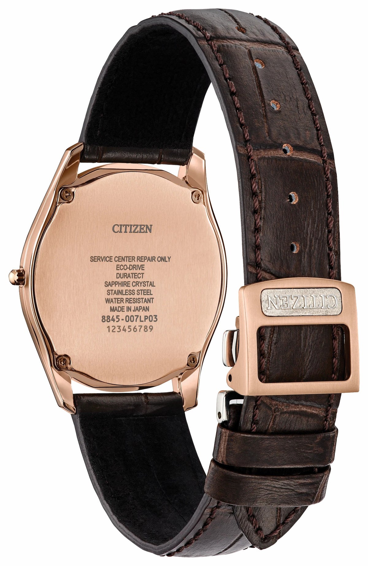 Citizen Eco-Drive One White Dial Crocodile Strap AQ5024-07A