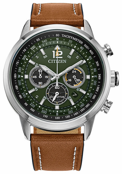 Citizen Avion Green Dial Leather Strap CA4477-08X