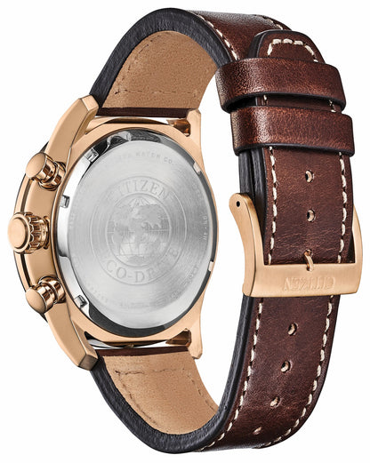 Citizen Citizen Avion Eco-Drive Rose Gold Blue Dial Watch