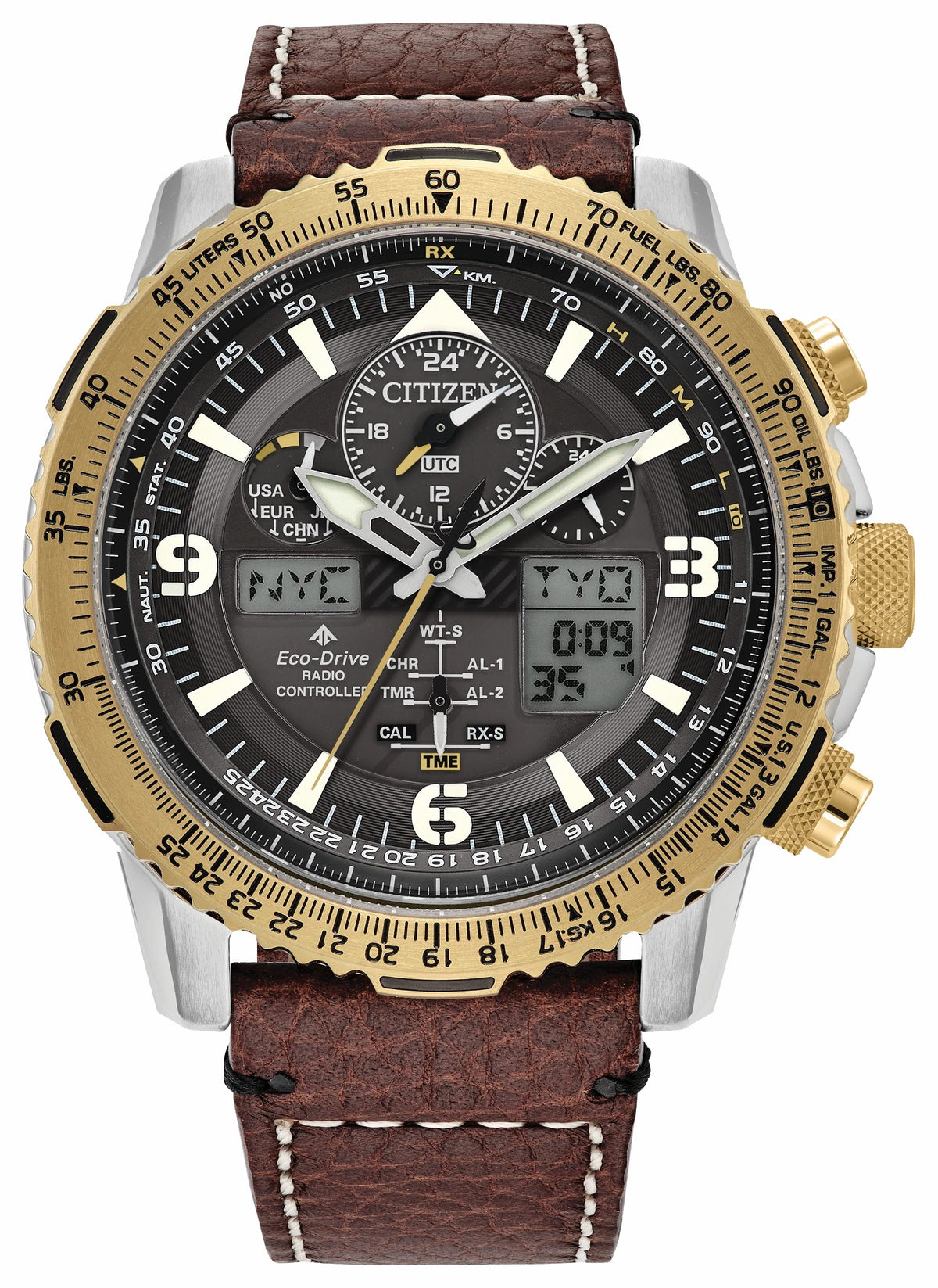 Citizen Promaster Skyhawk A-T Gray Dial Leather Strap JY8084-09H