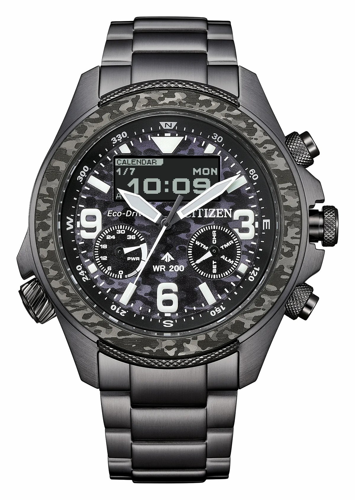 Citizen Promaster Land U822 Black Dial Stainless Steel Bracelet JV1008-63E
