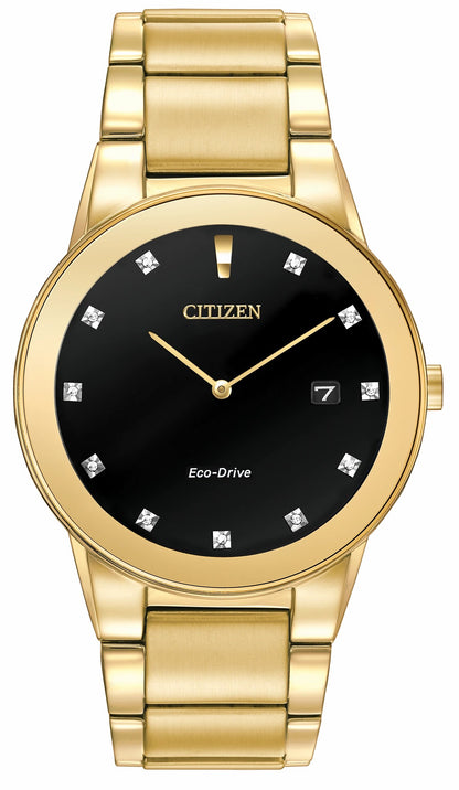 Citizen Axiom - Men's Eco-Drive AU1062-56G 11 Diamond Dial Watch