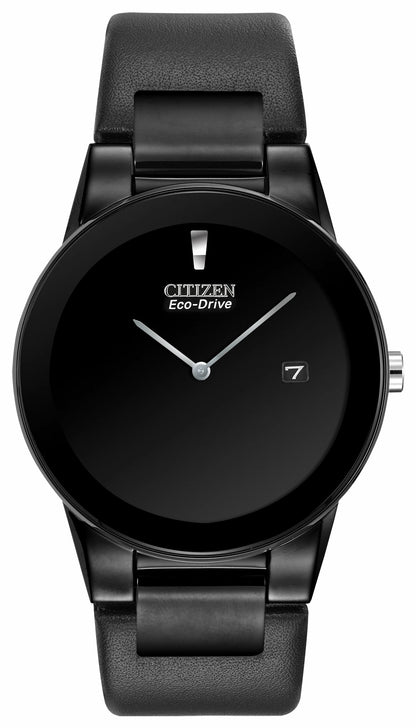Citizen Axiom - Men's Black Dial AU1065-07E Black Leather Band Watch