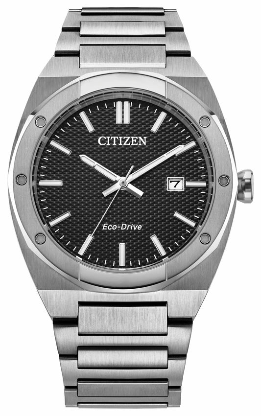 Citizen Sport Luxury Black Dial Stainless Steel Bracelet BM7660-54E