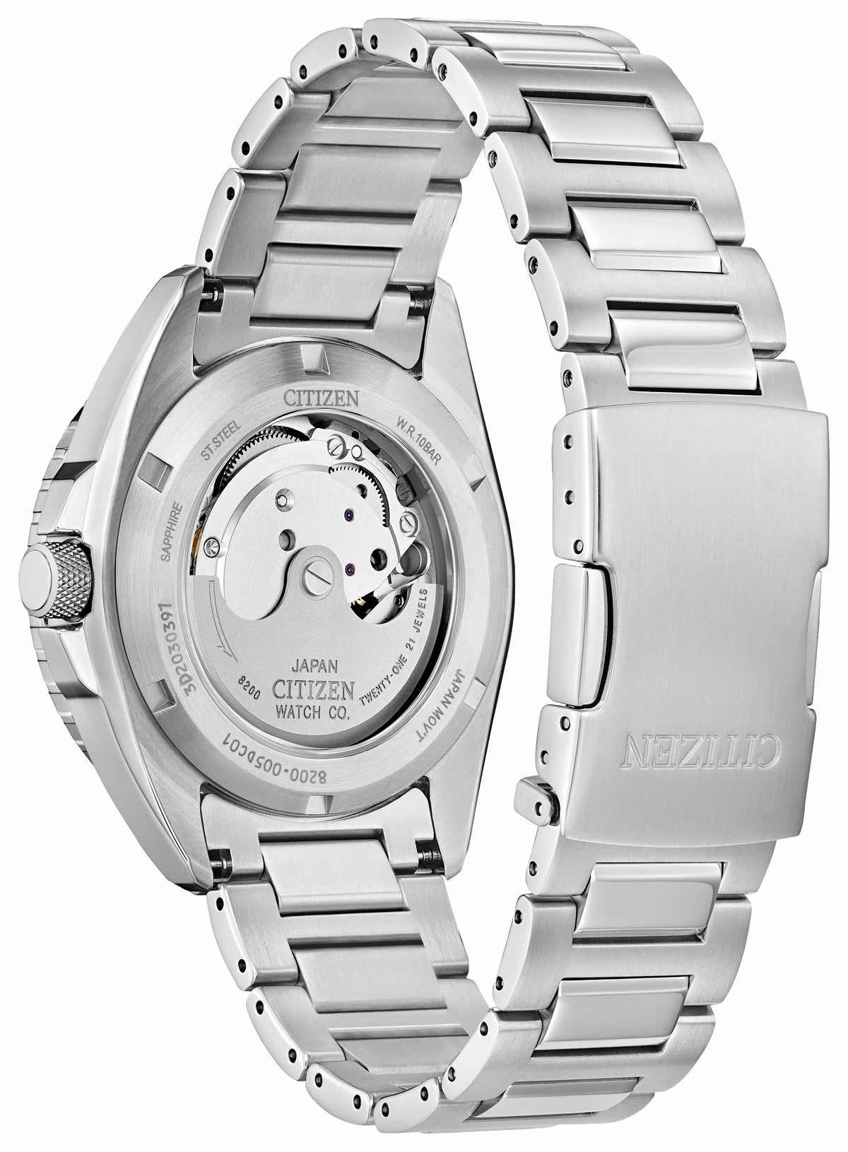 Citizen Sport Automatic Blue Dial Stainless Steel Bracelet NH7530-52M