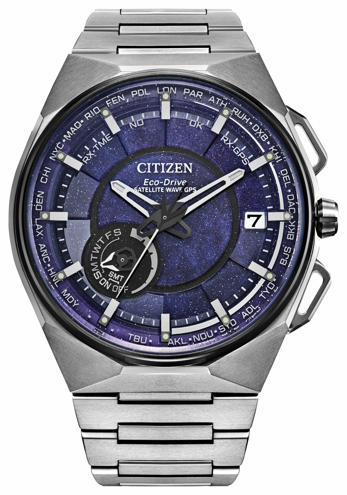 Citizen Satellite Wave X Blue Dial Super Titanium Bracelet CC3097-52L