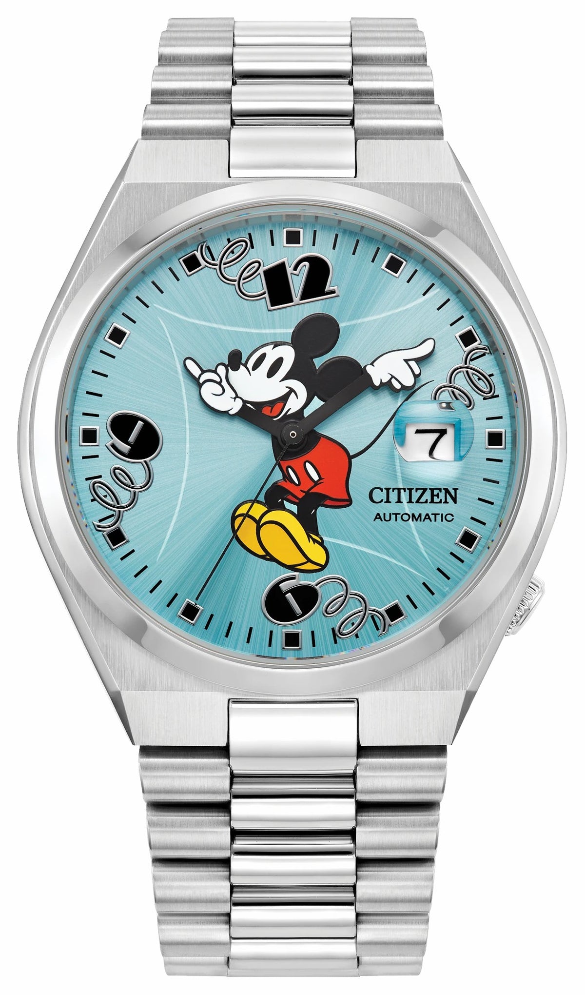 Citizen TSUYOSA Mickey Mouse and Minnie Mouse Blue Dial Stainless Steel Bracelet PAIRS-DIS-TSUYOSA