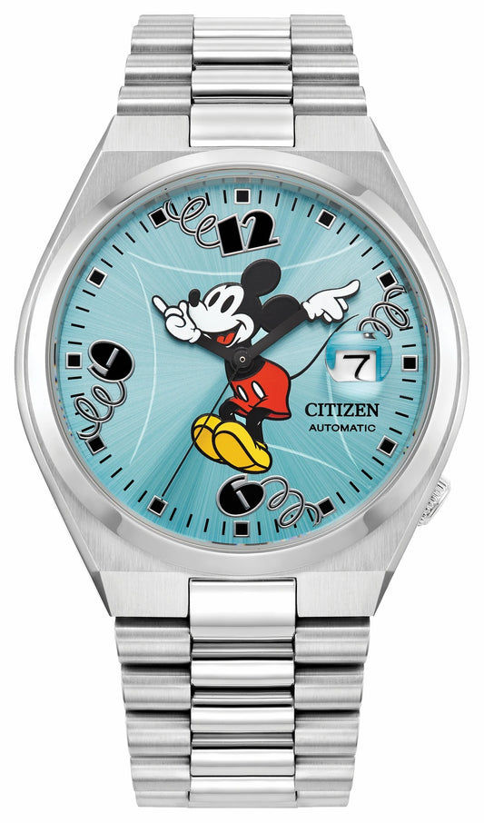 Citizen TSUYOSA Mickey Mouse Blue Dial Stainless Steel Bracelet NJ0156-50L