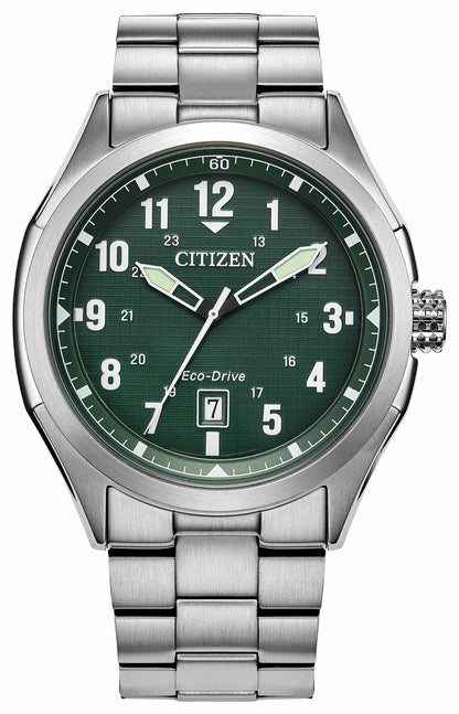 Citizen Terra Force Green Dial Stainless Steel Bracelet AW1890-51X