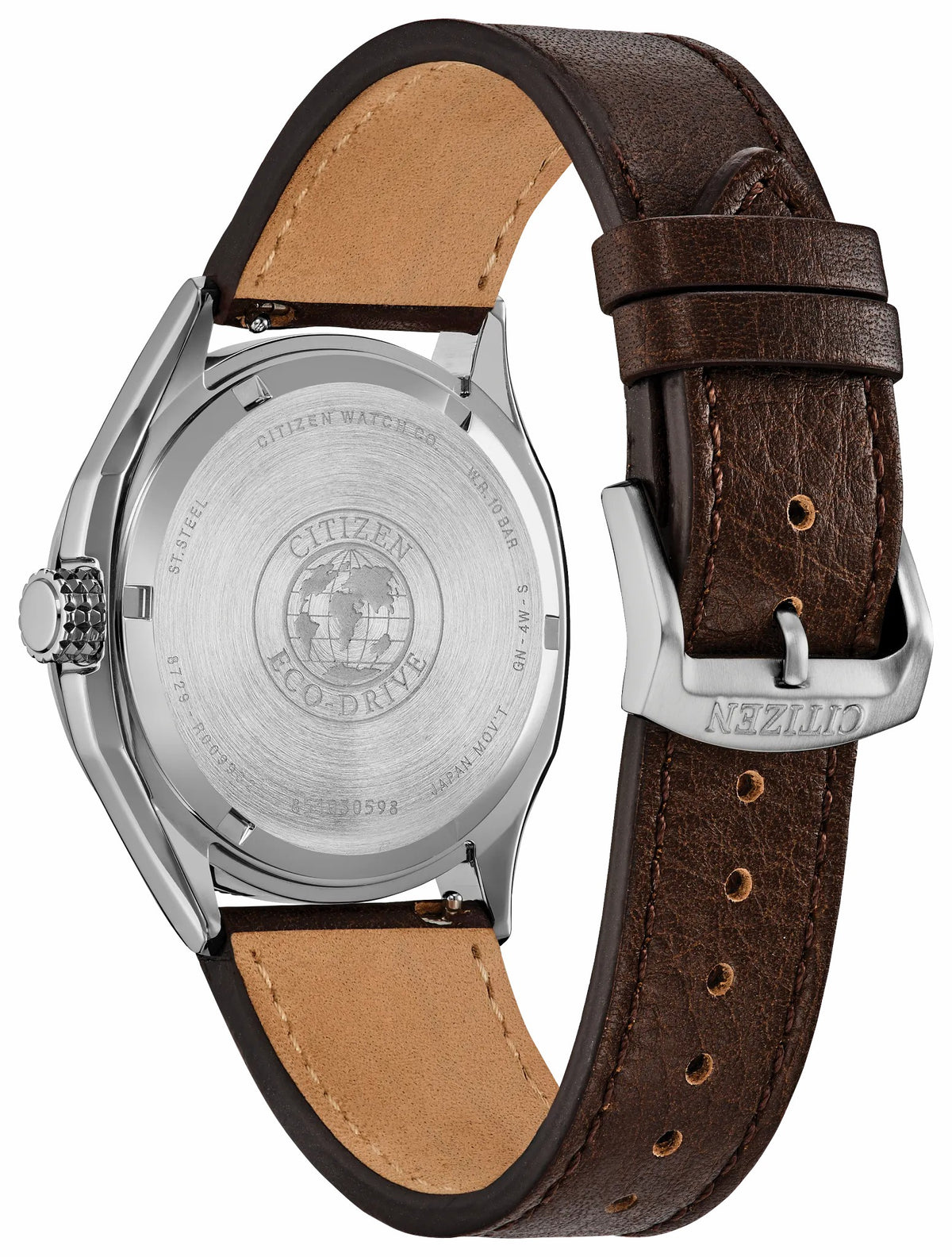 Citizen Terra Force Silver-Tone Dial Leather Strap AW1890-19B