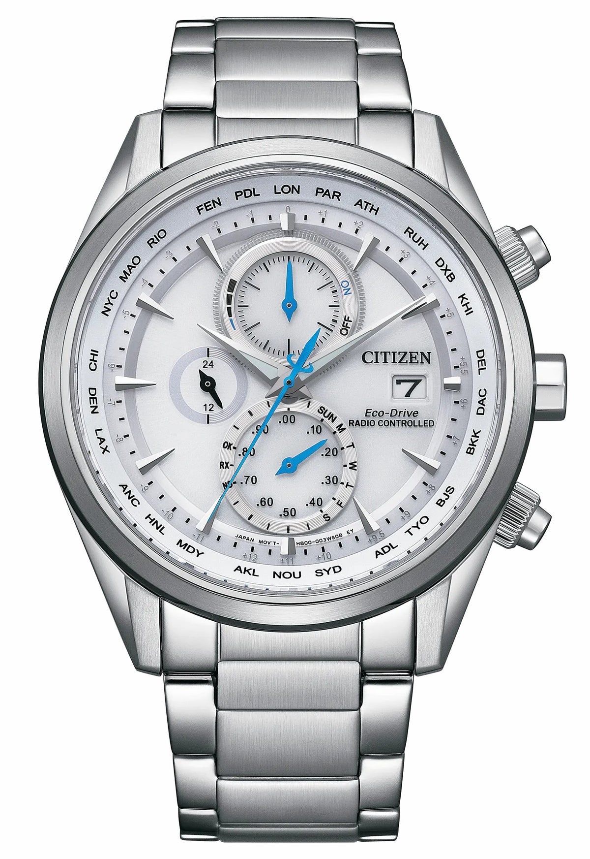 Citizen Sport Luxury White Dial Stainless Steel Bracelet AT8260-85A