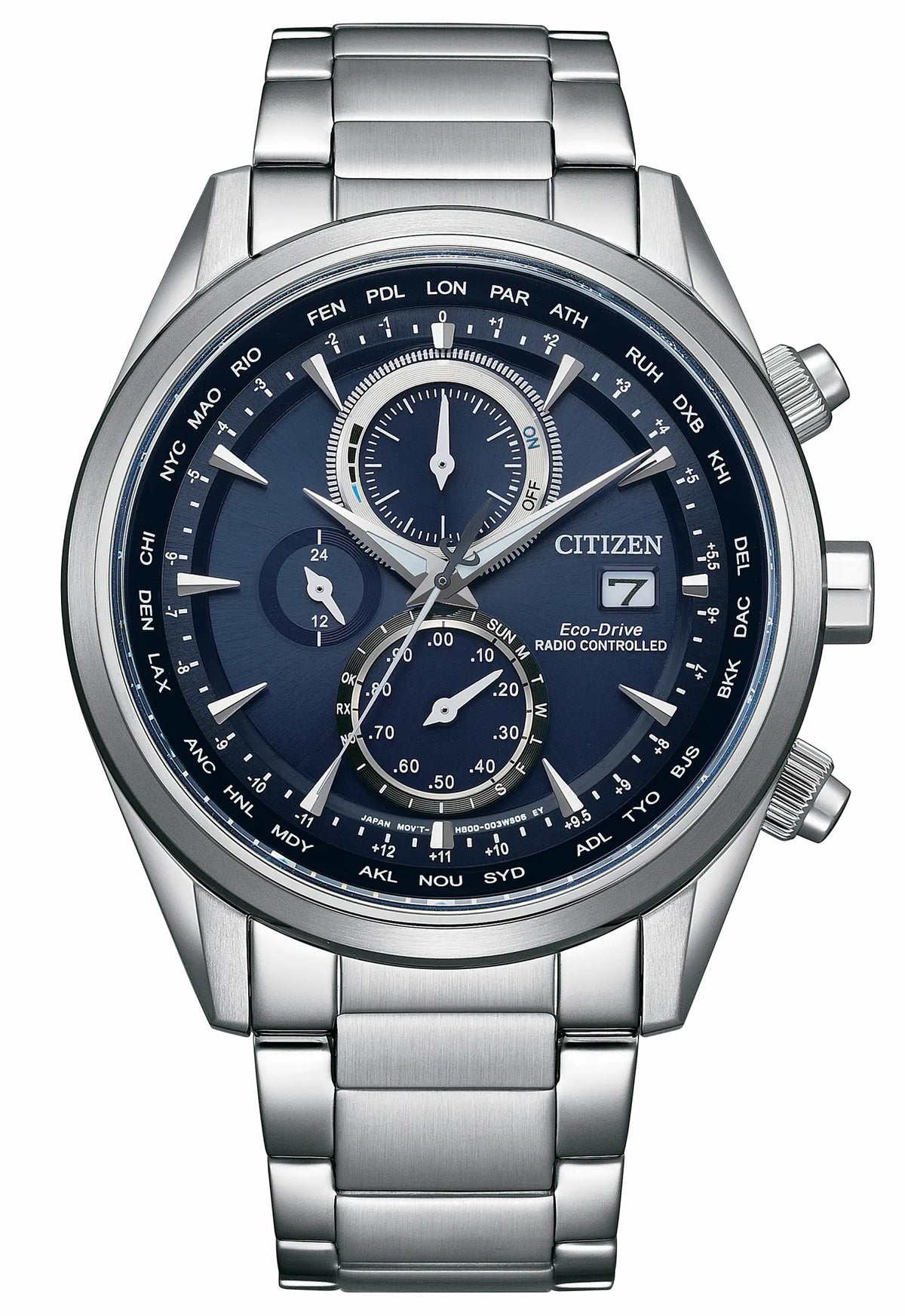 Citizen Sport Luxury Blue Dial Stainless Steel Bracelet AT8260-85L