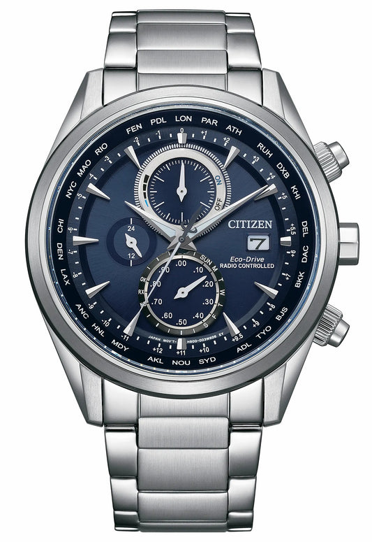 Citizen Sport Luxury Blue Dial Stainless Steel Bracelet AT8260-85L