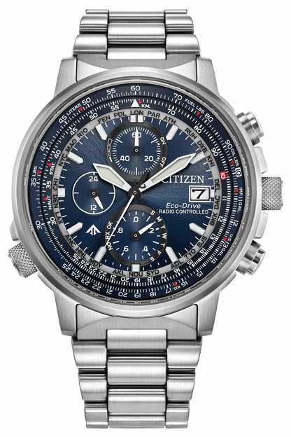 Citizen Promaster Navihawk A-T Blue Dial Stainless Steel Bracelet AT8300-58L
