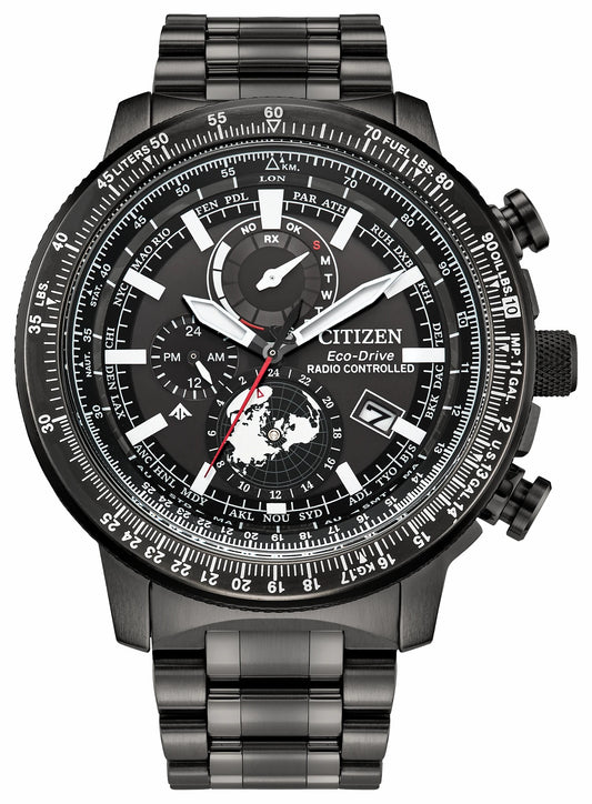 Citizen Promaster Geo Trekker Black Dial Stainless Steel Bracelet BY3005-56G