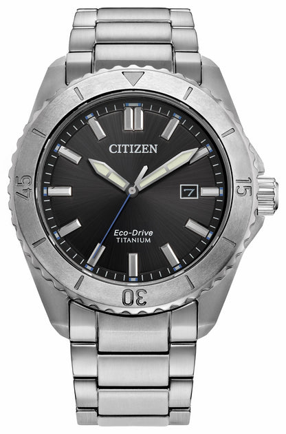 Citizen Brycen Black Dial Super Titanium Bracelet AW1840-50E