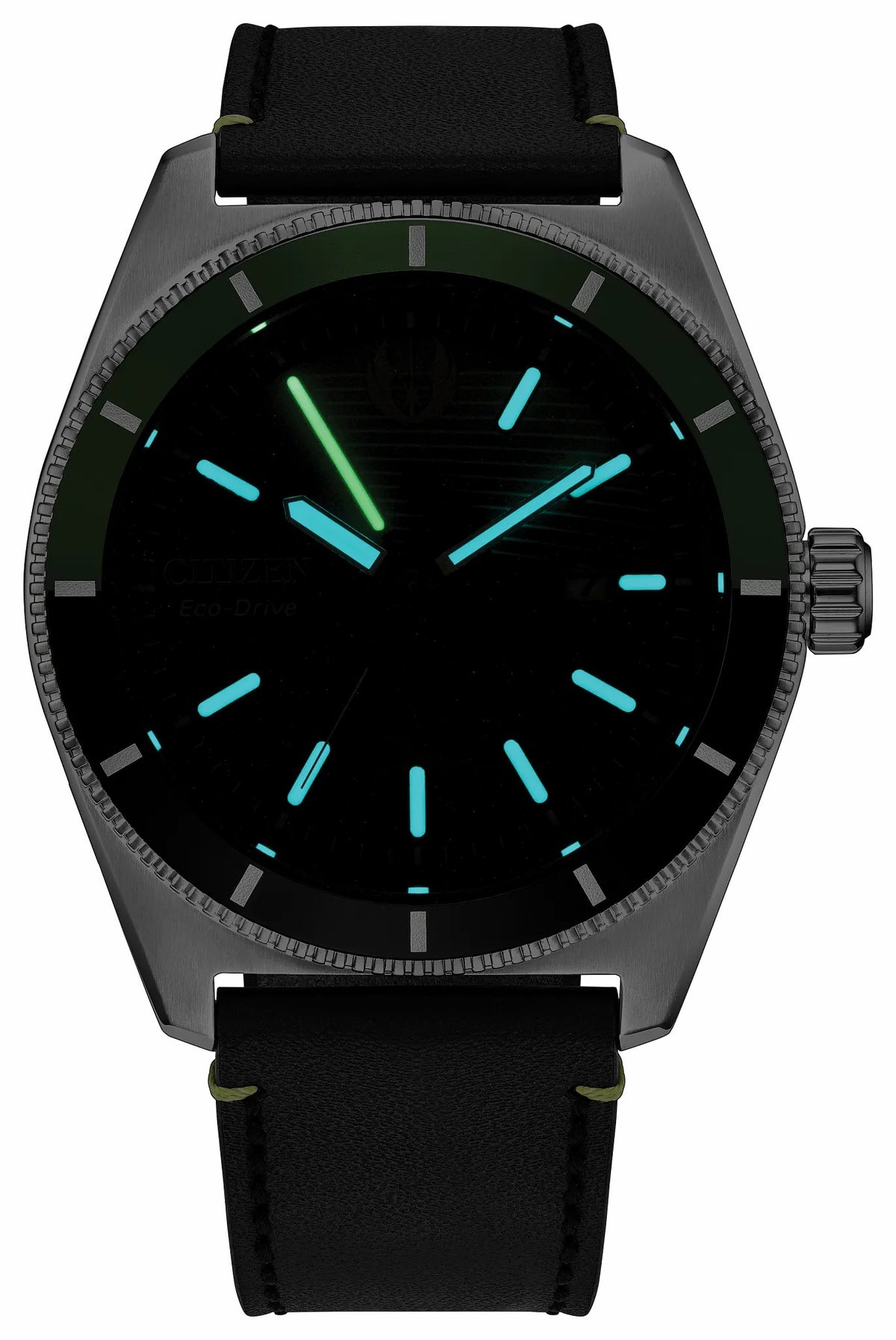 Citizen Luke Skywalker, Jedi Master Black Dial Leather Strap AW1910-48W