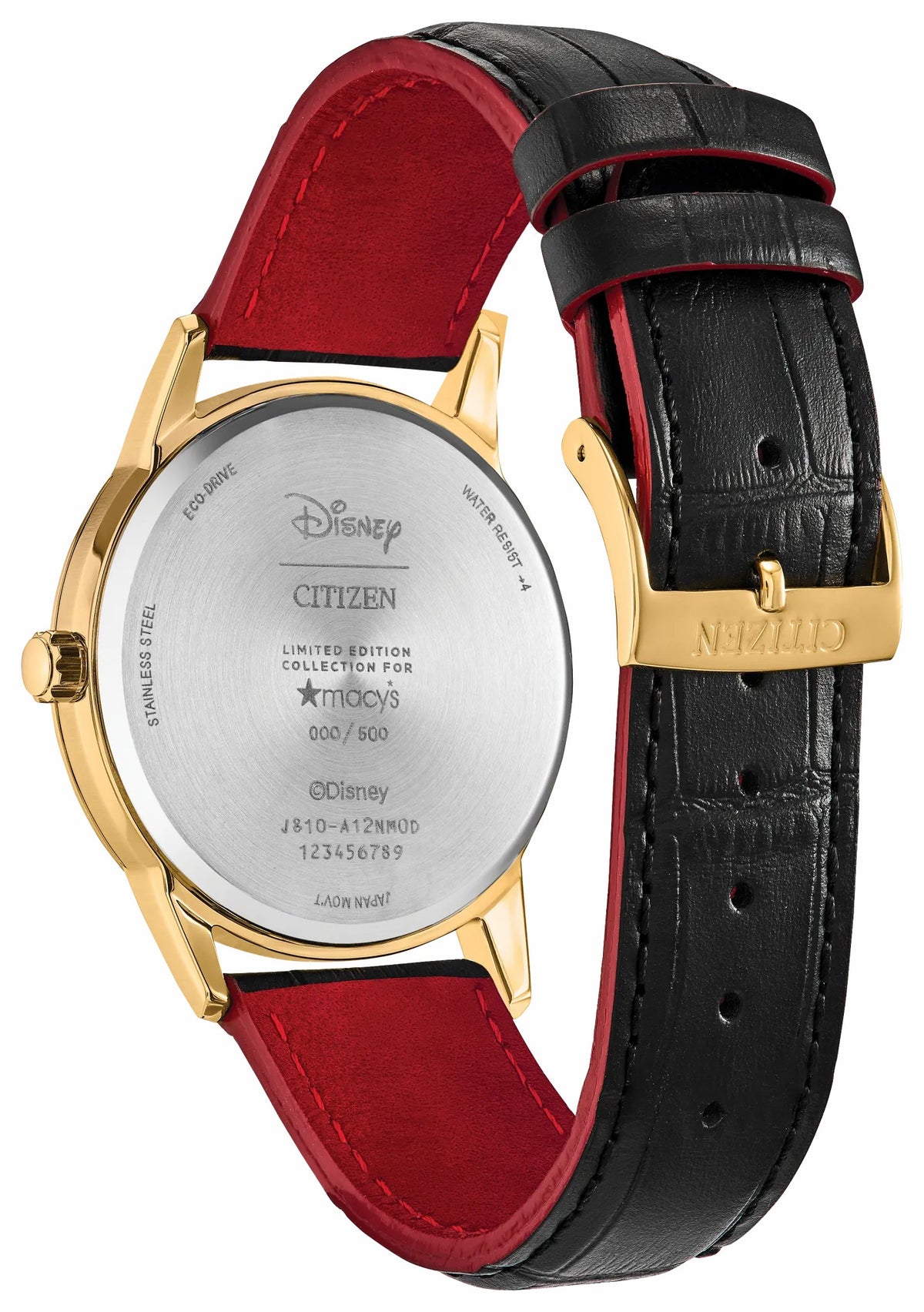 Citizen Soaring High Mickey Mouse Black Dial Leather Strap AW1862-06W