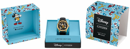 Citizen Soaring High Mickey Mouse Black Dial Leather Strap AW1862-06W