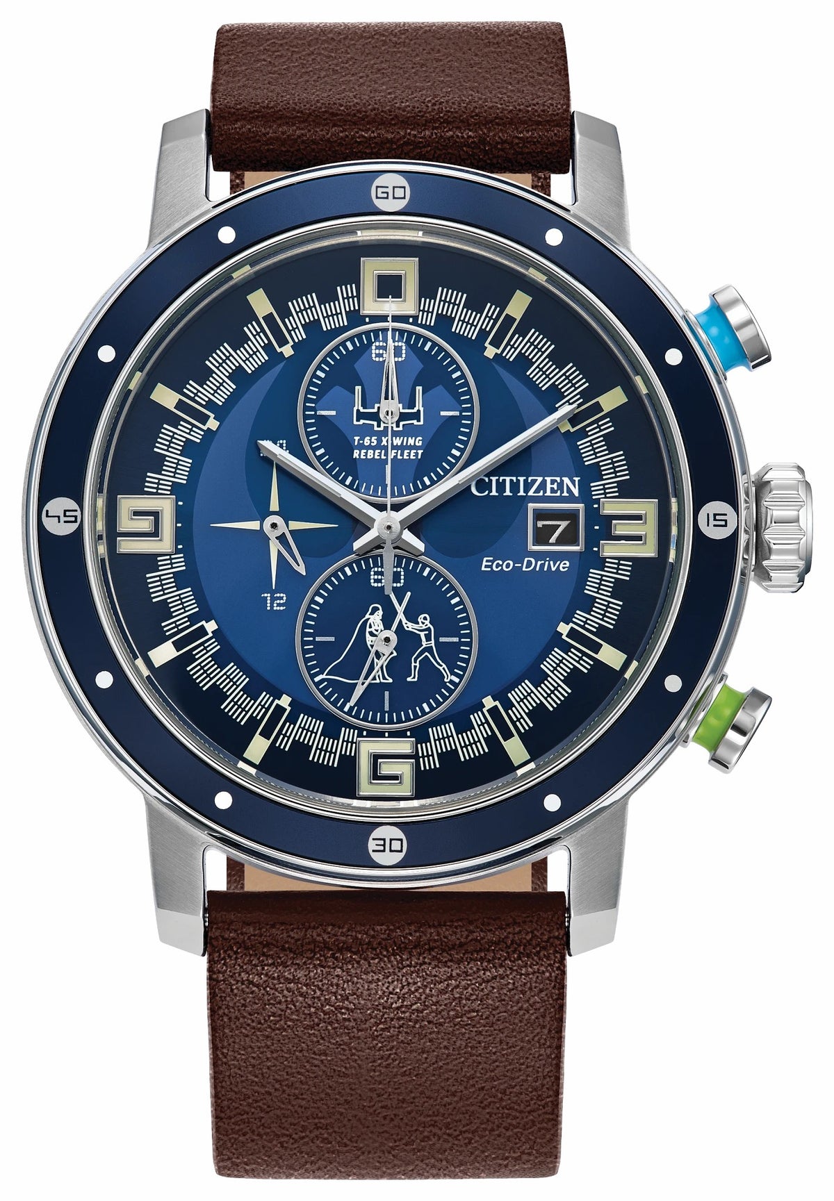 Citizen Luke Skywalker Blue Dial Leather Strap CA0768-07W