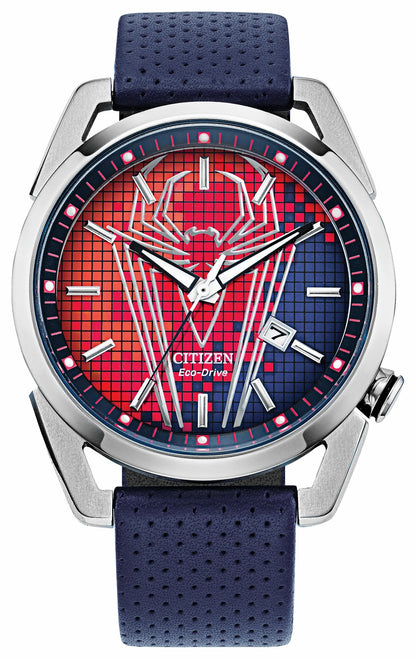 Citizen Spider-Man Red Dial Leather Strap AW1680-03W
