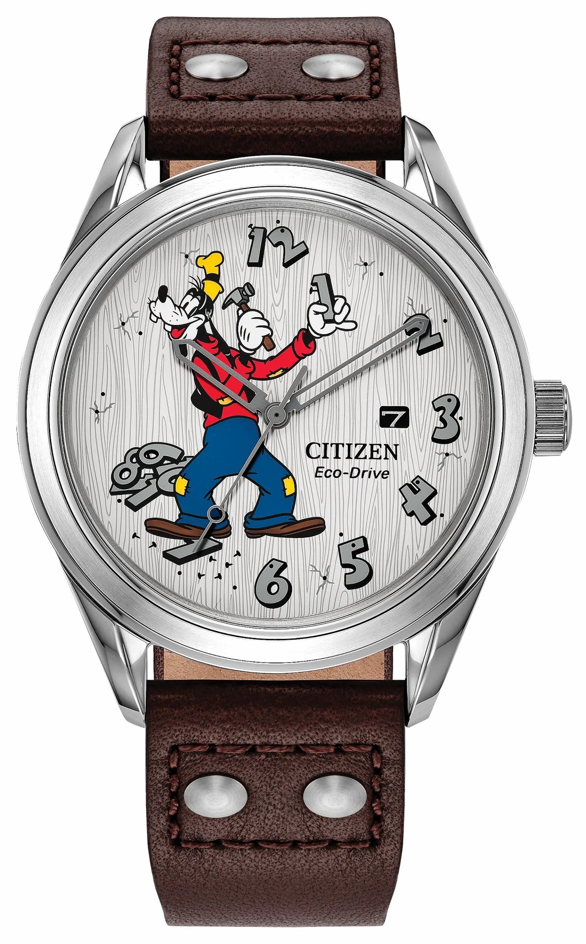 Citizen Fix-It Goofy White Dial Leather Strap AW1698-08W