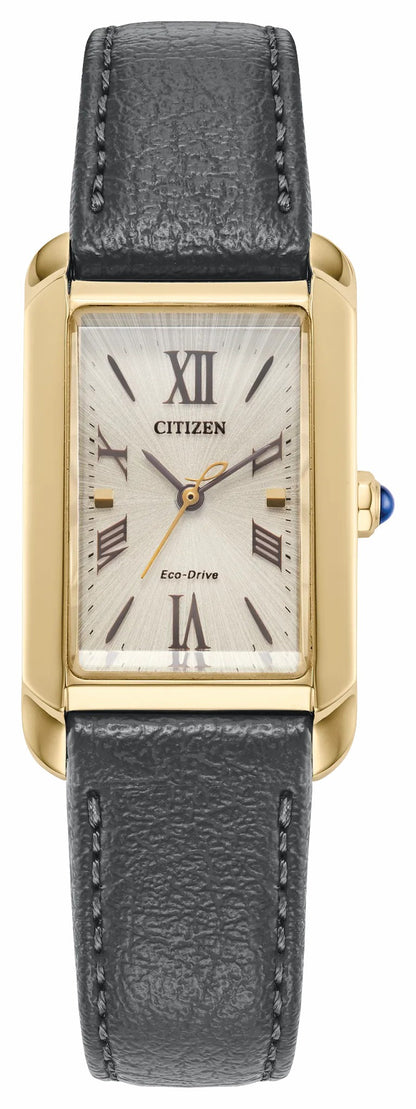 Citizen Citizen L Bianca Gold-Tone Dial Apple Leather Strap EW5622-09P