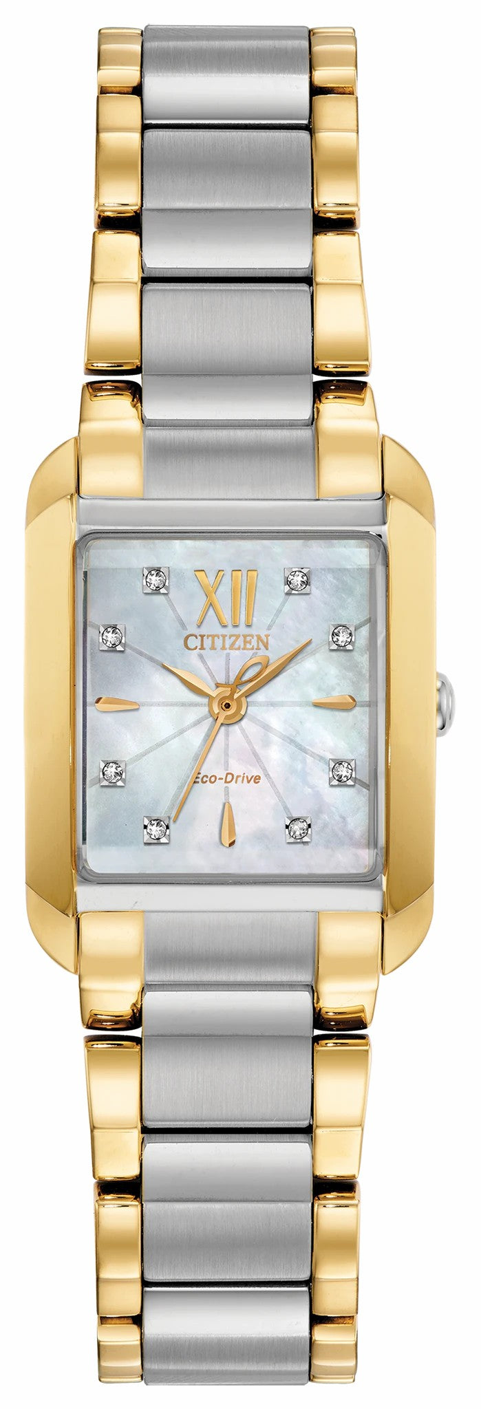 Citizen Citizen L Ladies Eco-Drive Gold White Dial Stainless Steel Watch