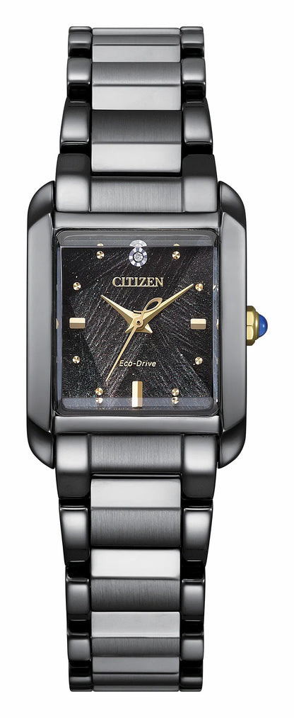 Citizen Citizen L Bianca LIGHT in BLACK Black Dial Stainless Steel Bracelet EW5636-55E