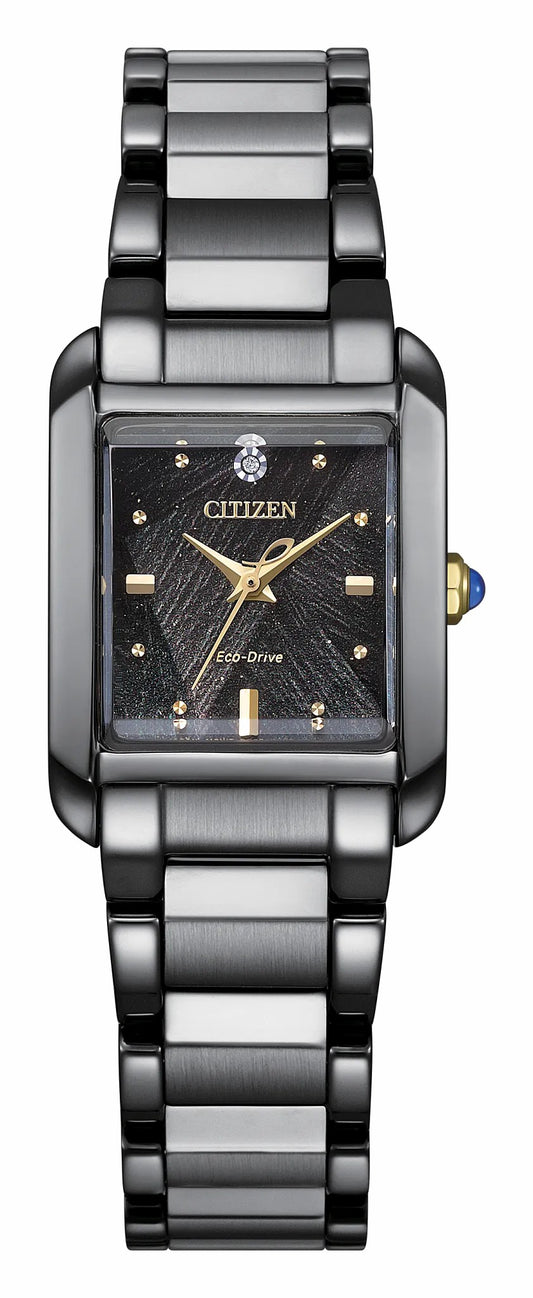 Citizen Citizen L Bianca LIGHT in BLACK Black Dial Stainless Steel Bracelet EW5636-55E