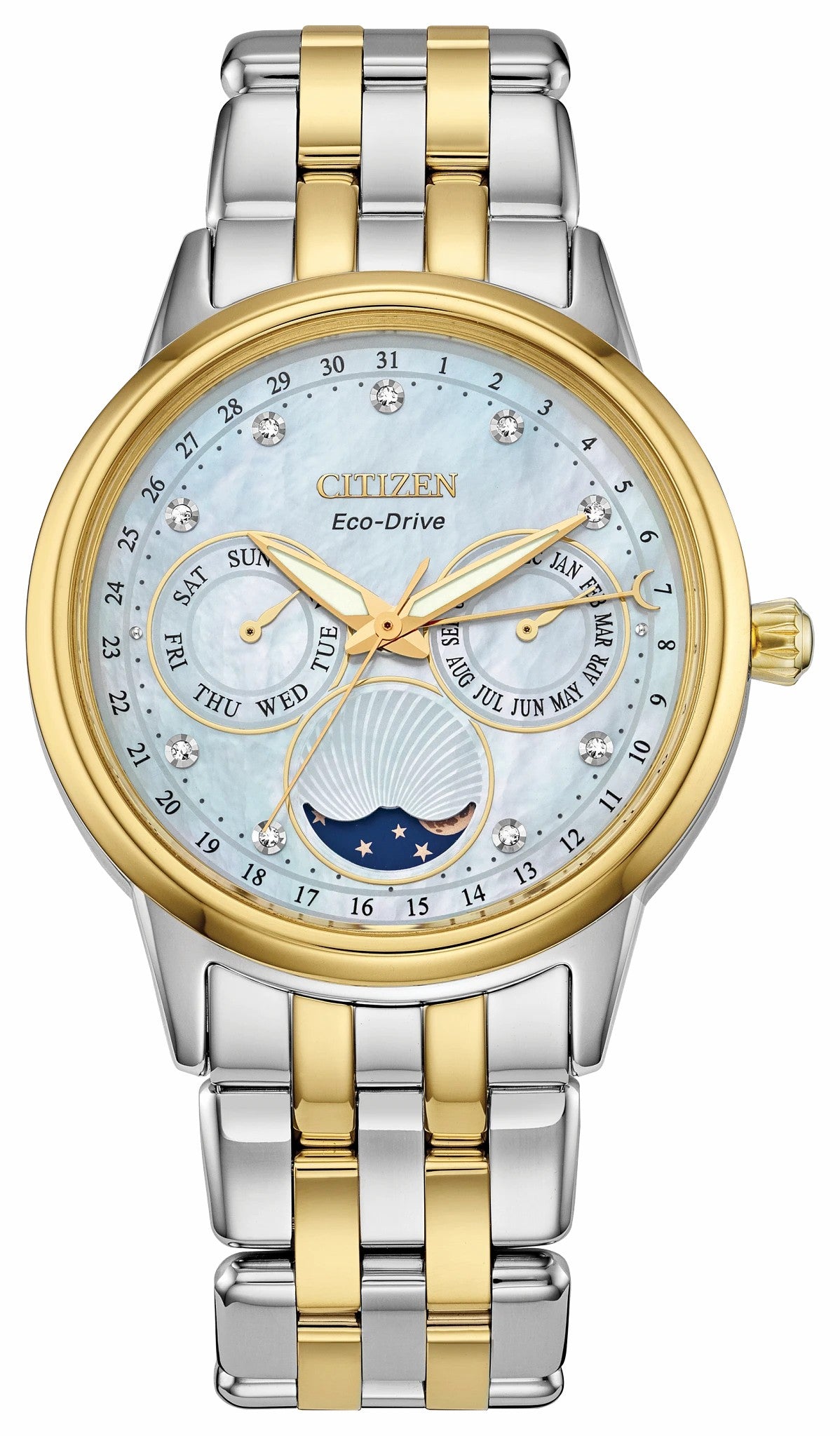 Citizen Calendrier White Dial Stainless Steel Bracelet FD0004-51D