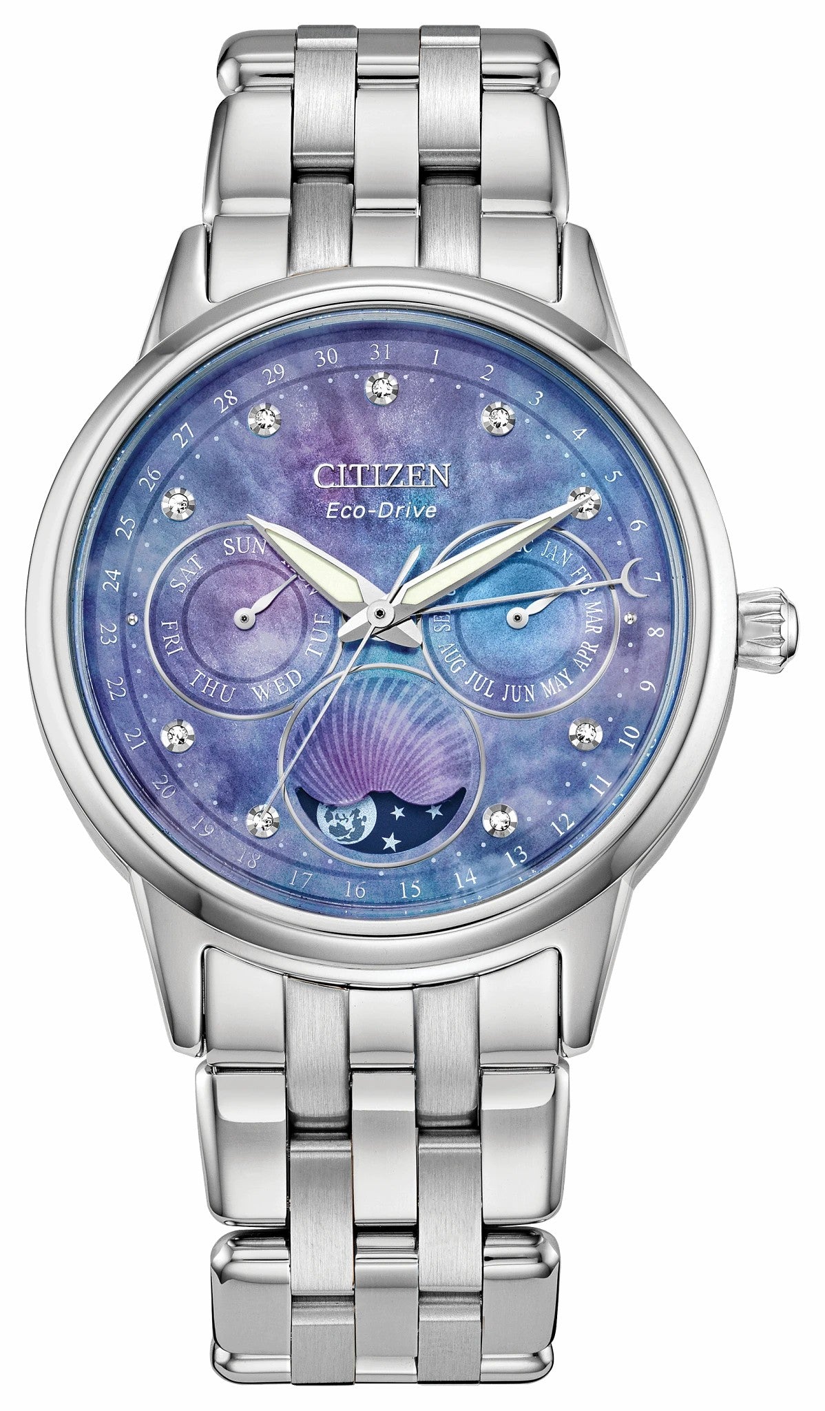 Citizen Calendrier Blue Dial Stainless Steel Bracelet FD0000-52N